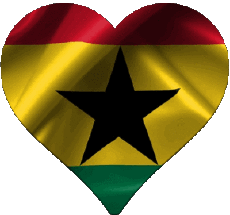 Fahnen Afrika Ghana Herz 