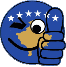 Bandiere Europa Kosovo Faccina - OK 