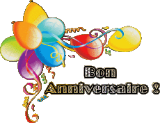 Nachrichten Französisch Bon Anniversaire Ballons - Confetis 002 