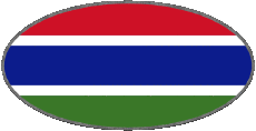 Drapeaux Afrique Gambie Ovale 01 