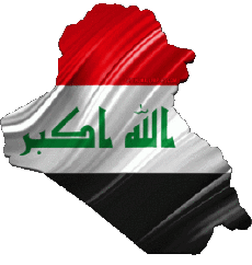 Banderas Asia Iraq Mapa 