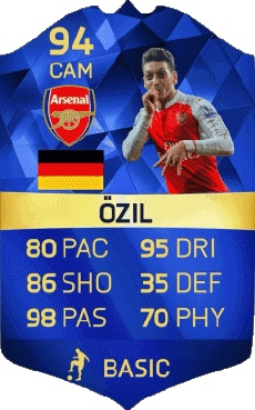 Multimedia Videospiele F I F A - Karten Spieler Deutschland Mesut Özil 