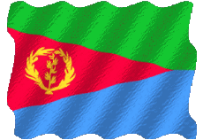 Banderas África Eritrea Ondulación 