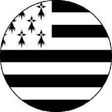 Fahnen Frankreich Regionen Bretagne Runde 