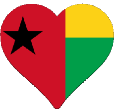 Flags Africa Guinea Bissau Heart 