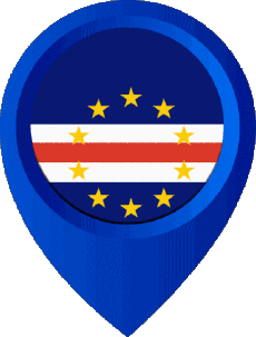 Drapeaux Afrique Cap Vert Epingle de Localisation 
