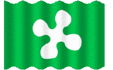 Banderas Europa Italia Lombardia Ondulación 