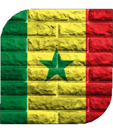 Flags Africa Senegal Square 