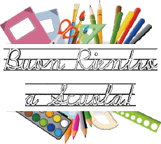 Messages Italian Buon Rientro a Scuola Transparent Background 003 