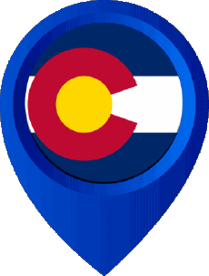 Fahnen Amerika U.S.A - States Colorado Standort-Pin 