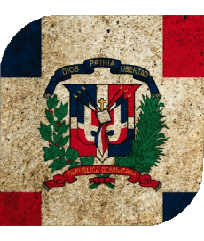 Bandiere America Repubblica Dominicana Quadrato 