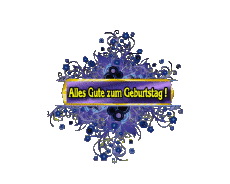 Mensajes Alemán Alles Gute zum Geburtstag Blumen Fondo transparente 009 