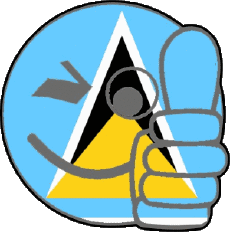 Flags America St. Lucia Smiley - OK 