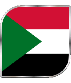 Flags Africa Sudan Square 