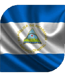 Flags America Nicaragua Square 