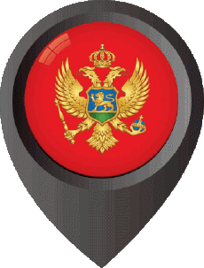 Banderas Europa Montenegro Marcador de ubicación 