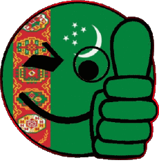 Banderas Asia Turkmenistán Smiley - OK 