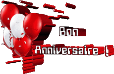 Messages French Bon Anniversaire Ballons - Confetis 003 