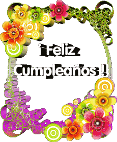 Nachrichten Spanisch Feliz Cumpleaños Floral Transparenter Hintergrund 013 