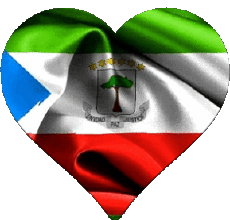 Banderas África Guinea Ecuatorial Corazón 