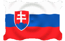 Drapeaux Europe Slovaquie Ondulation 