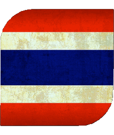 Flags Asia Thailand Square 