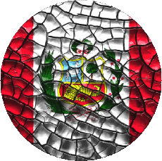 Fahnen Amerika Peru Runde 