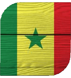 Drapeaux Afrique Sénégal Carré 