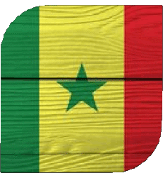 Flags Africa Senegal Square 