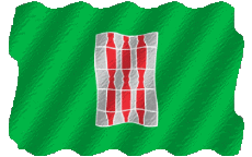 Banderas Europa Italia Umbria Ondulación 