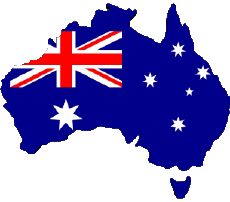 Bandiere Oceania Australia Carta Geografica 