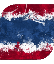 Bandiere Asia Thailandia Quadrato 