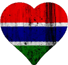 Flags Africa Gambia Heart 