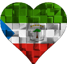 Flags Africa Equatorial Guinea Heart 