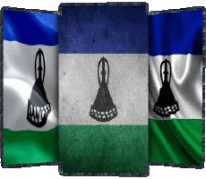 Banderas África Lesoto Forma 02 