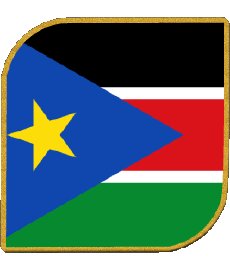 Bandiere Africa Sudan del sud Quadrato 