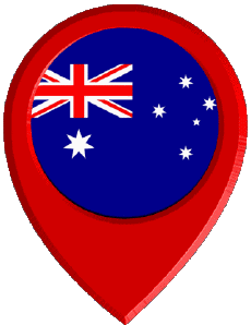 Flags Oceania Australia National Location Pin 