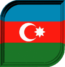 Flags Asia Azerbaijan Square 