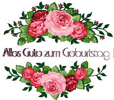 Mensajes Alemán Alles Gute zum Geburtstag Blumen Fondo transparente 014 