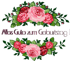 Messages German Alles Gute zum Geburtstag Blumen 014 
