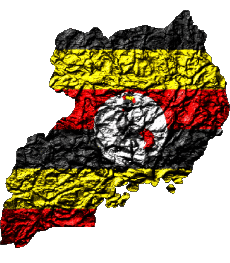 Drapeaux Afrique Ouganda Carte 