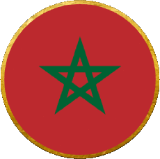 Drapeaux Afrique Maroc Rond 