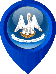 Fahnen Amerika U.S.A - States Louisiana Standort-Pin 