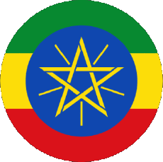 Drapeaux Afrique Ethiopie Rond 