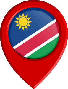 Fahnen Afrika Namibia Standort-Pin 
