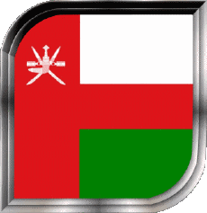Drapeaux Asie Oman Carré 