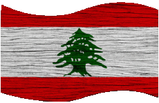 Banderas Asia Líbano Rectángulo 