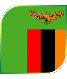 Bandiere Africa Zambia Quadrato 