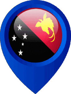 Flags Oceania Papua New Guinea Location Pin 