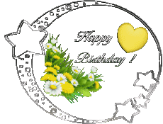 Messages English Happy Birthday Floral Transparent Background 010 